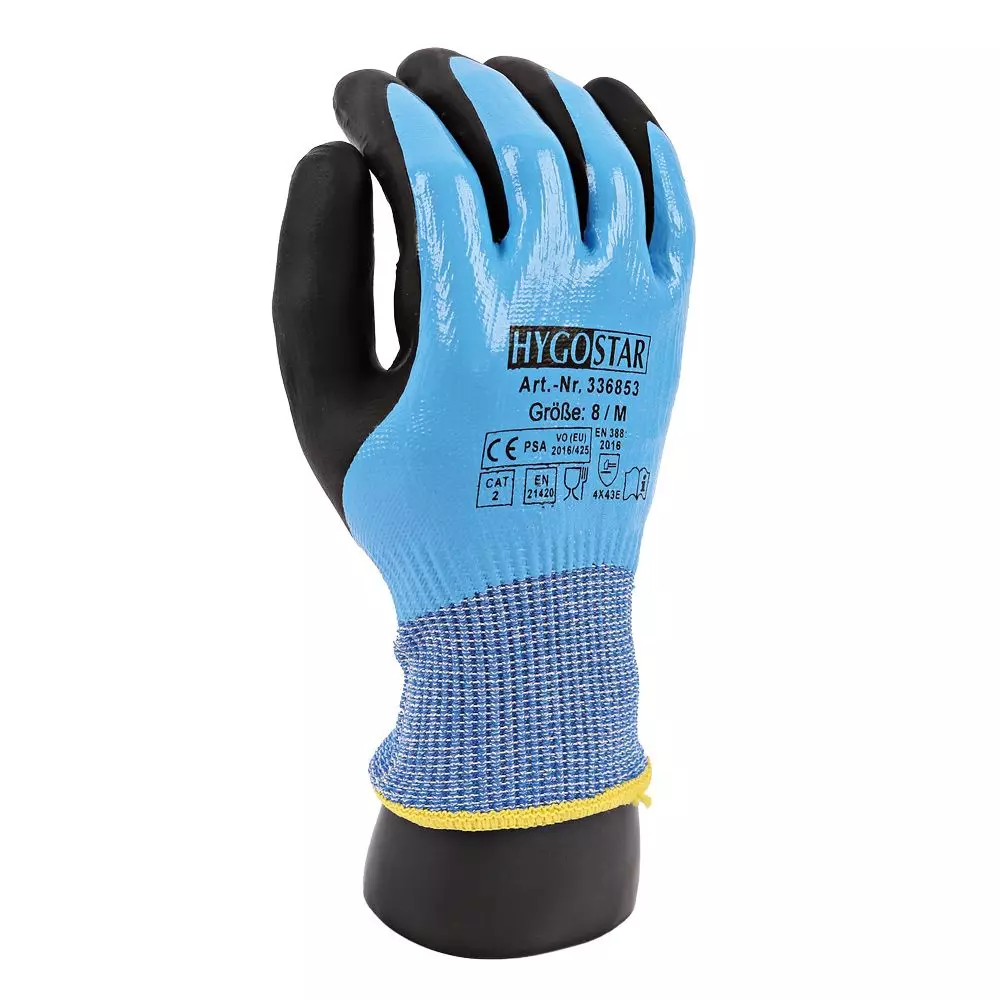 HygoStar 336823, Allfood Nitril Cut-Resistant Gloves, Nitrile