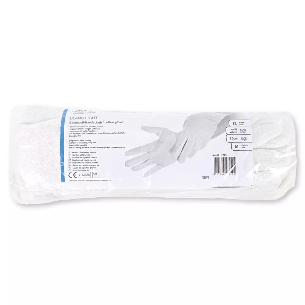 HygoNorm 2724, Blanc Light Cotton Gloves, image 2