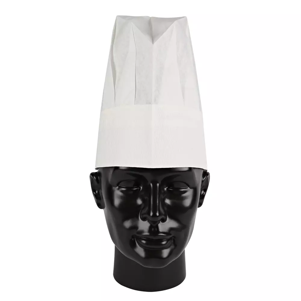 HygoStar 0980, Excellent Special Crepe Paper Chef's Hats, 22 cm, White, image 3