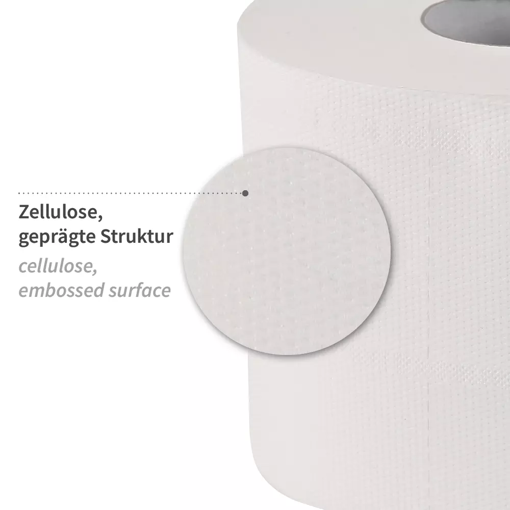 HygoClean 304235, 3-ply Cellulose Toilet Paper, Small Roll, Bright White, image 2