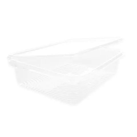 Franz Mensch Organic Rectangular PLA Deli and Salad Bowls with Hinged Lid, 1500 ml