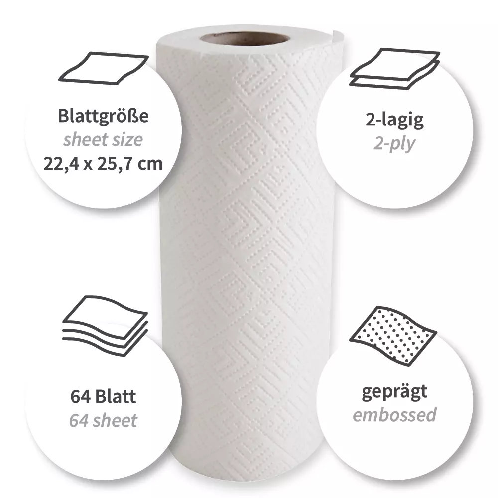 HygoClean 30454, 2-Ply Cellulose Kitchen Rolls, image 2