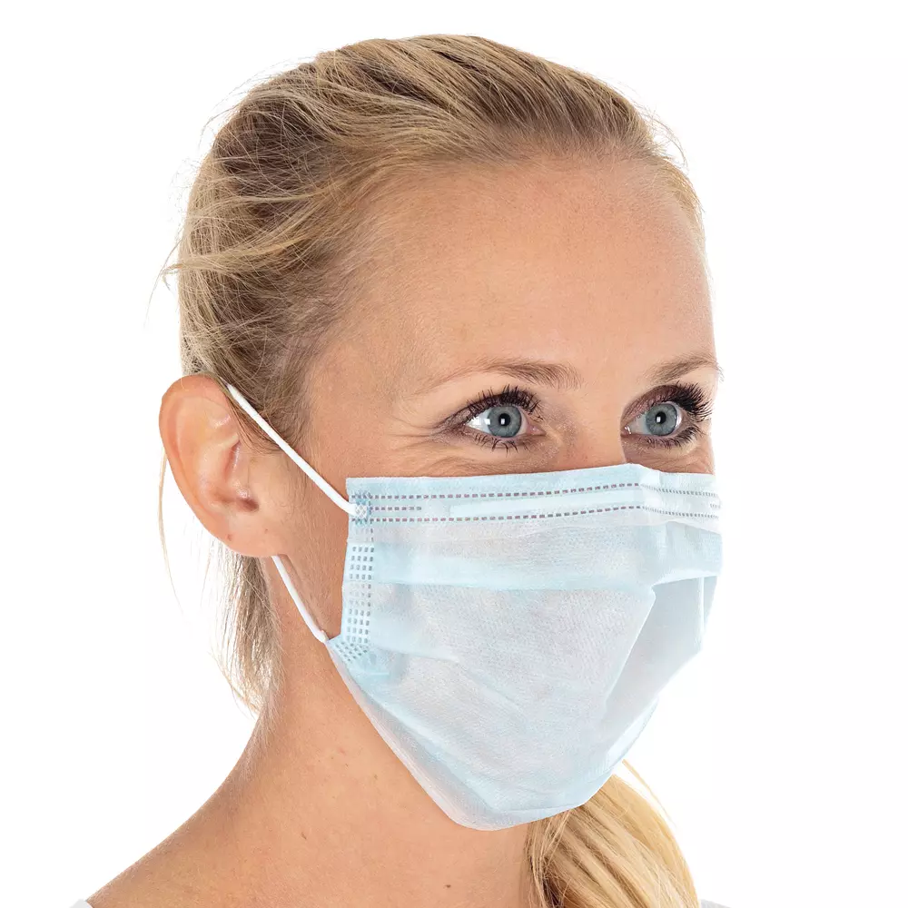 HygoStar 291460P, Civil Use 3-Ply Economy Pack Face Masks, Blue, image 2