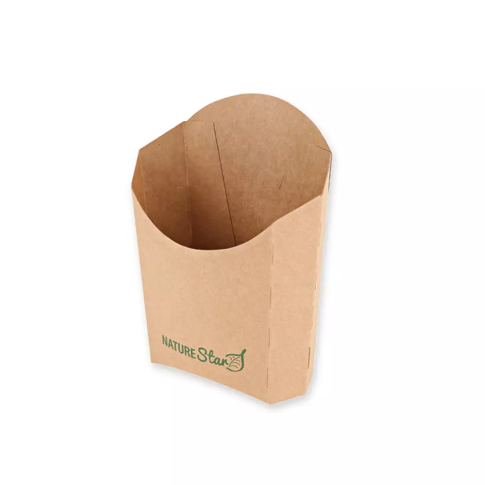 NATUREStar 417721, Organic Kraft Paper/PE Fries Boxes, 90 x 55 x 125 mm, FSC®-Mix, image 2, gallery thumbnail