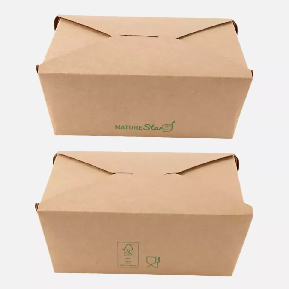 NATUREStar 417316, Menu Organic Food Boxes, 162 x 132 x 64 mm, Kraft Paper/PE, FSC®-mix, image 3, gallery thumbnail