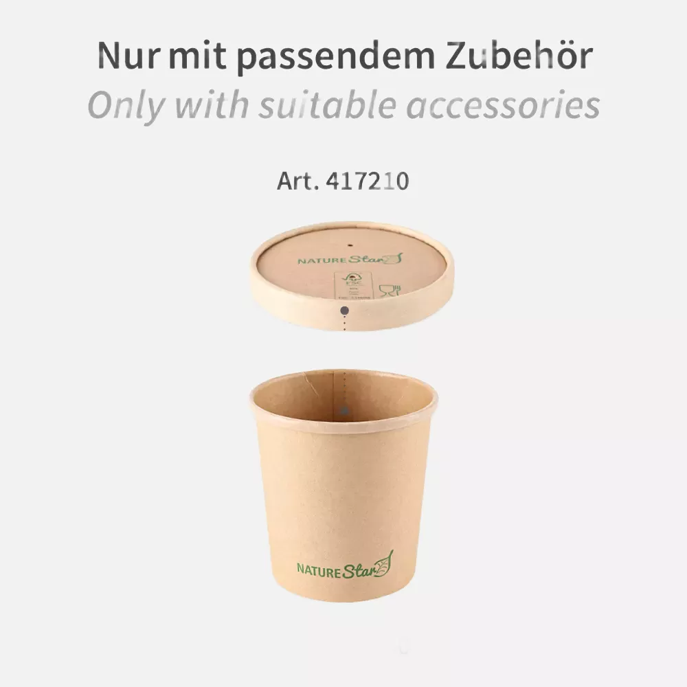 NATUREStar 417250, Minestrone Kraft Paper/PE Soup Cups, FSC®-mix, 500 ml, ø 97/96 mm, image 8