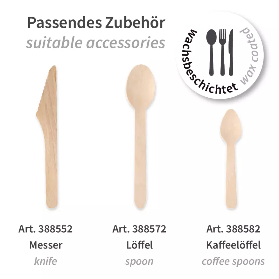 NATUREStar 388562, Organic Wood Forks, 160 mm, FSC® 100%, Wax Coated, image 4, gallery thumbnail