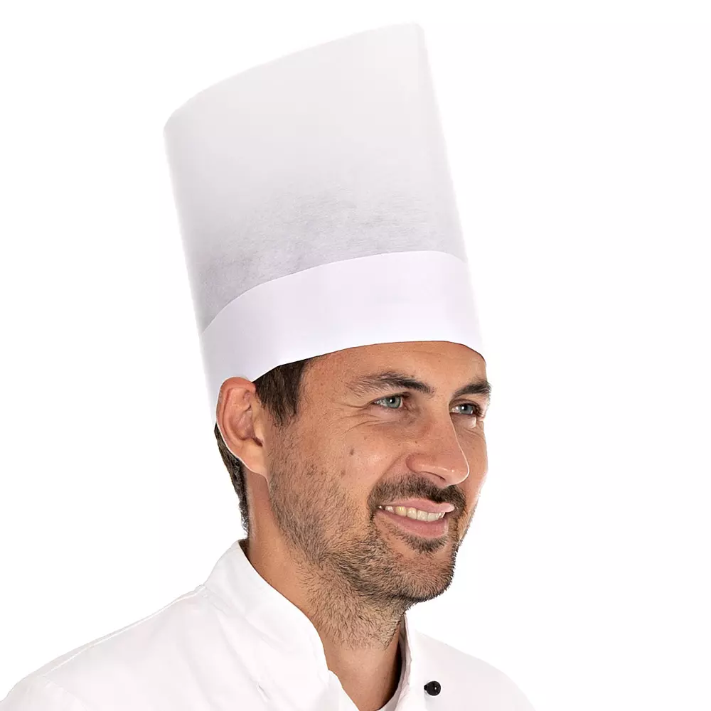 HygoStar 0971, Europa Extra Chef's Hat, 22 cm, White (Viscose, Exposed), image 2