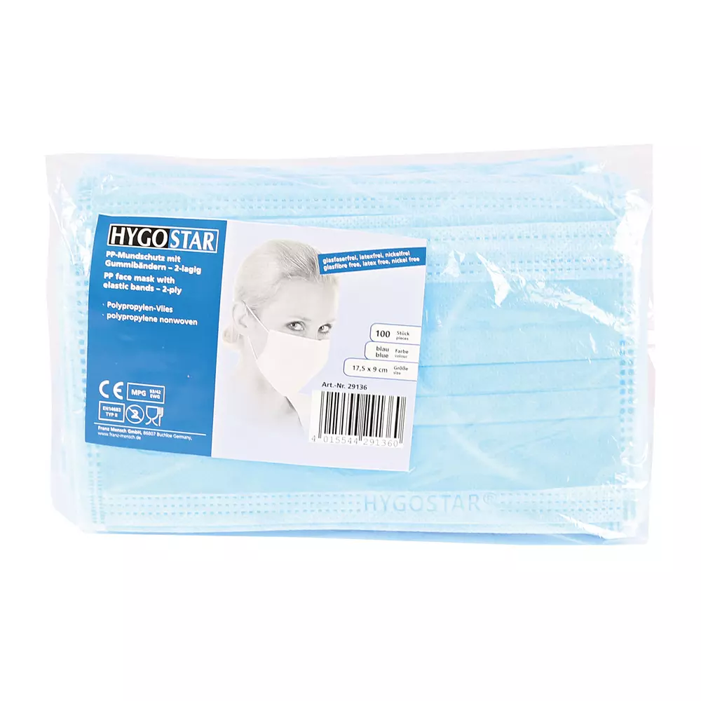 HygoStar 29136, Civil Use PP Face Masks, Blue, image 8