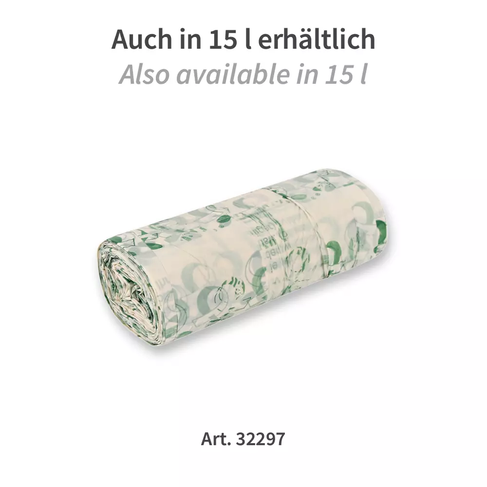 NATUREStar 32298, Biodegradable Corn Starch Garbage Bags with Handle, 25 l, Roll, image 6