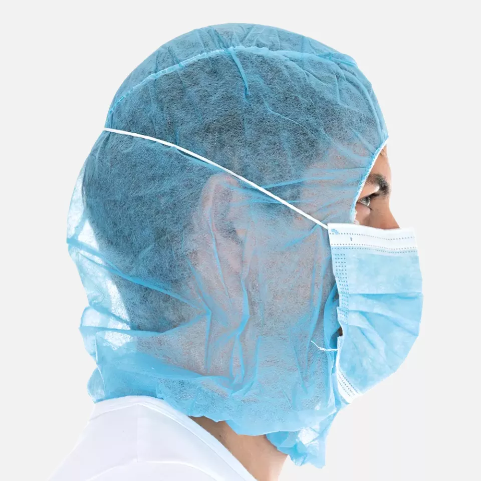 HygoStar 132061, Astro PP Caps with 3-Ply Face Mask, Blue, image 3, gallery thumbnail