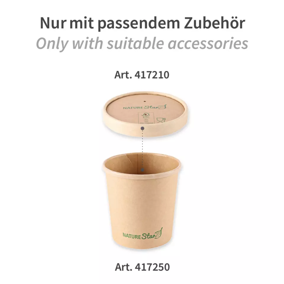 NATUREStar 417250, Minestrone Kraft Paper/PE Soup Cups, FSC®-mix, 500 ml, ø 97/96 mm, image 8, gallery thumbnail