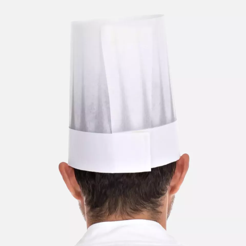 HygoStar 0970, Europa Extra Viscose Chef's Hat, 22 cm, White, Exposed, image 4, gallery thumbnail
