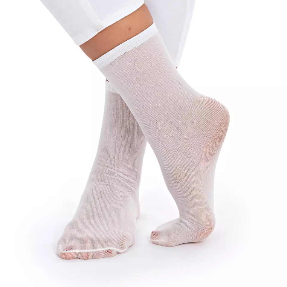 HygoStar 28730, Disposable Polycotton Socks, White, image 1, gallery thumbnail