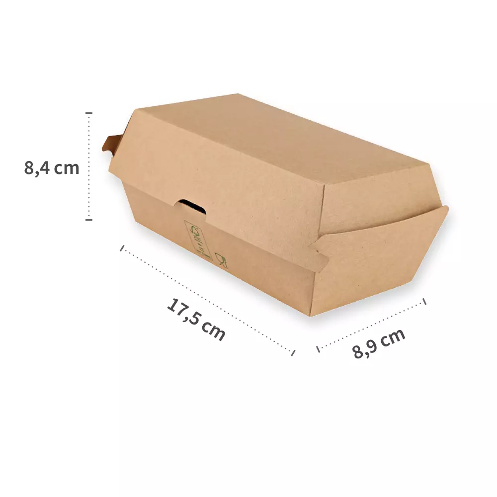 NATUREStar 417418, Club Organic Sandwich Boxes, 177 x 91 x 85 mm, Kraft Paper/PE, FSC®-Mix, image 5