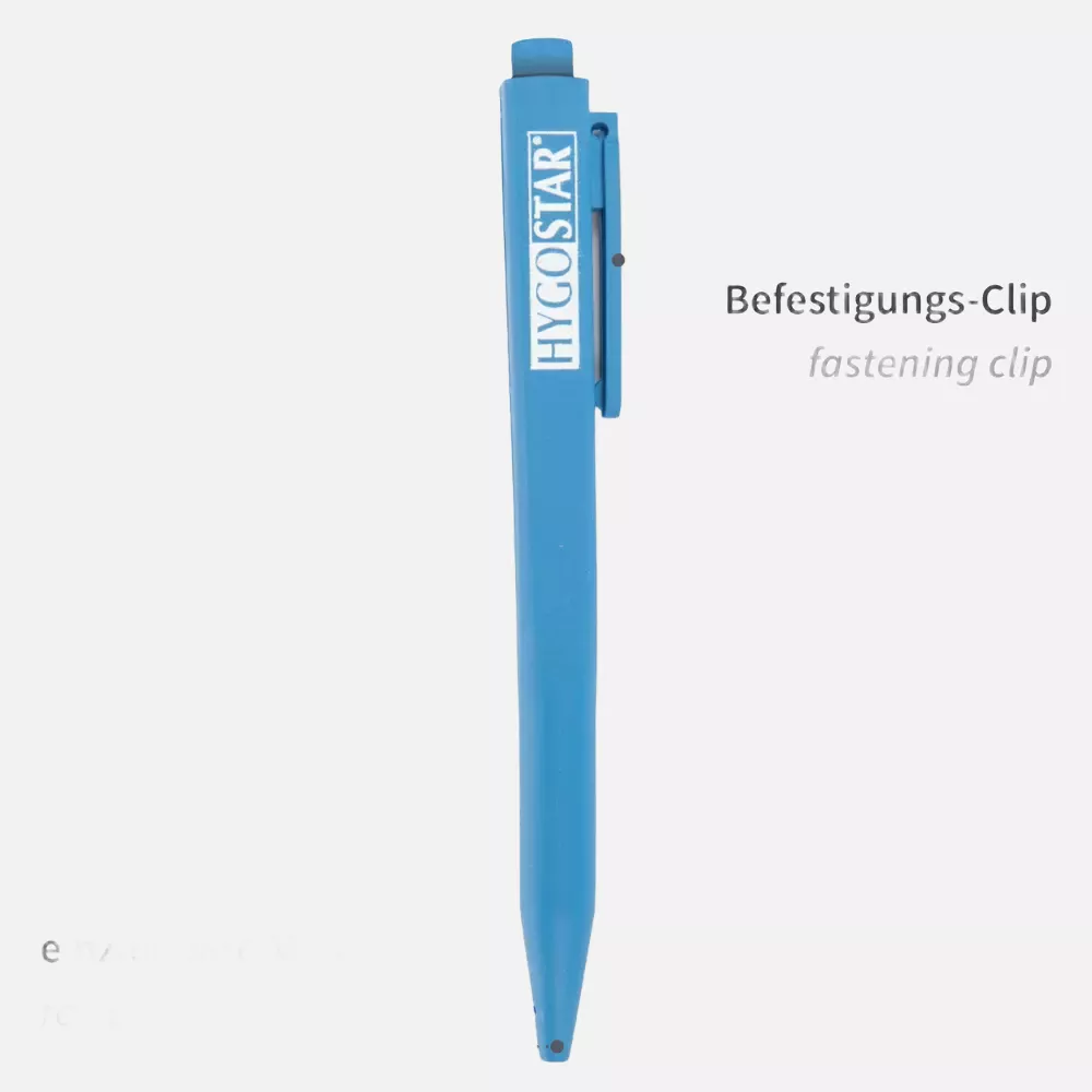 HygoStar 85563, Retractible Detectable Plastic Pen Clip, Blue, image 3