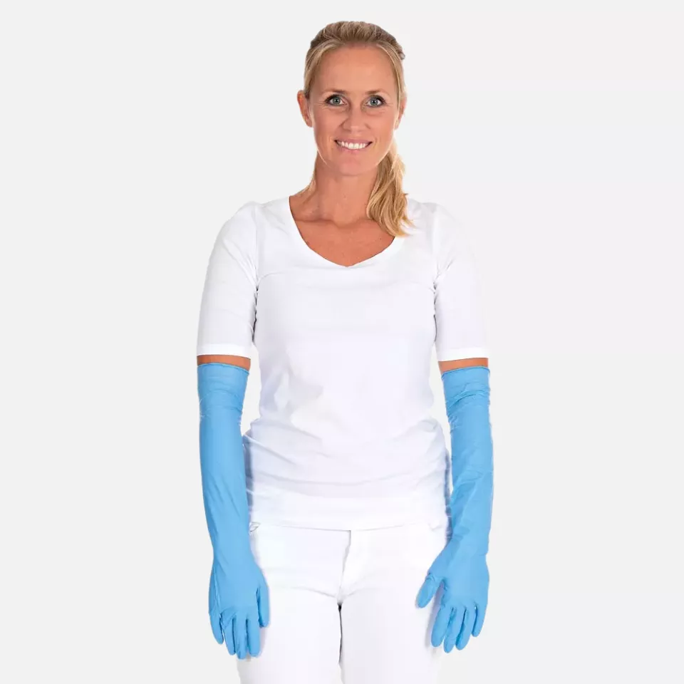 HygoStar 270032, Extra Safe Superlong Nitrile Gloves, Powder-free, image 2, gallery thumbnail