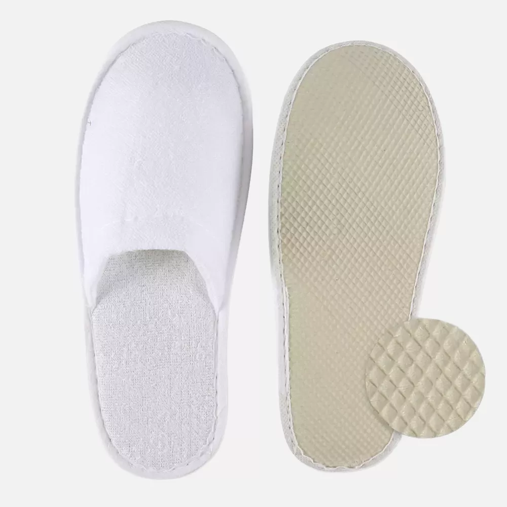 HygoNorm 55515, Classic Polyester Slippers, White, Closed, image 2