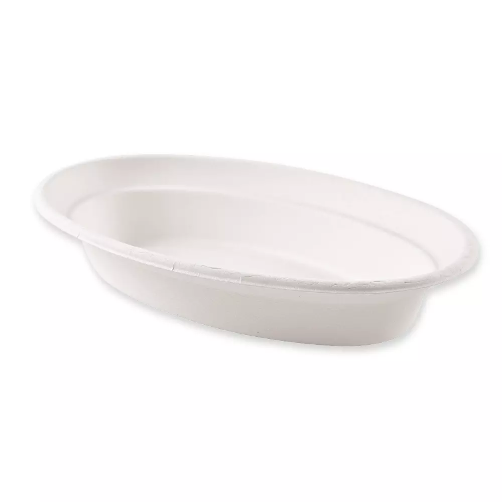 NATUREStar 41155, Organic Oval Bagasse Trays, 230 x 140 mm, 680 ml, image 2