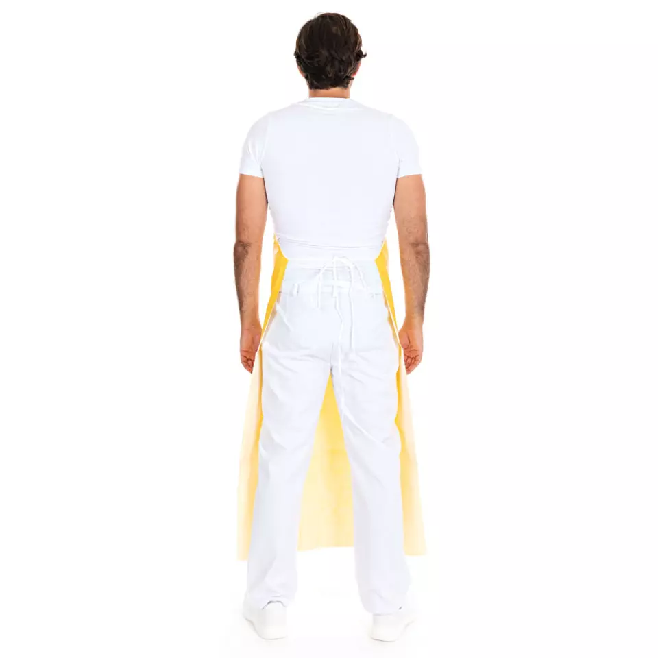 HygoStar 20190, PE Coated SMS Bib Aprons, 134 x 70 cm, Yellow, image 2, gallery thumbnail