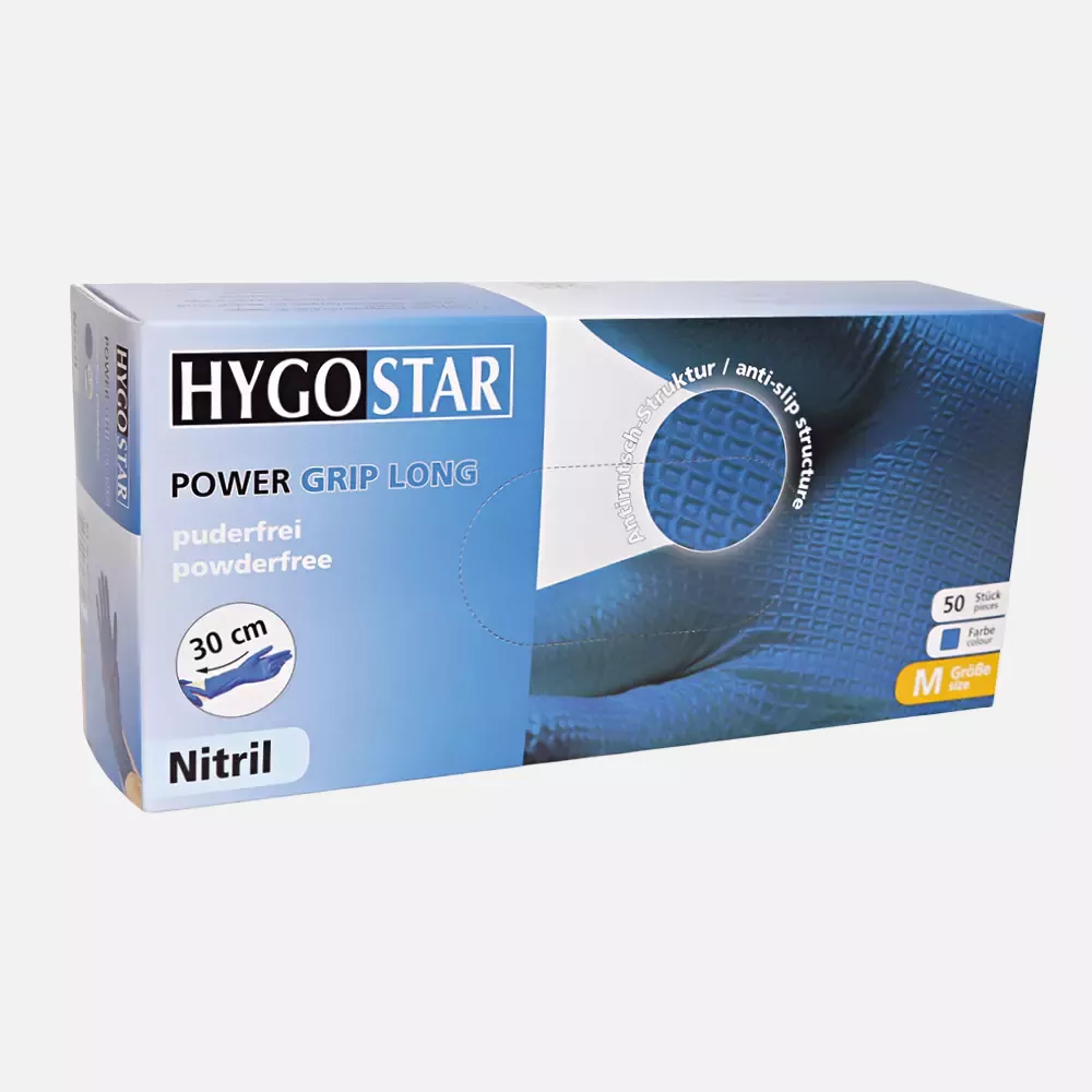 HygoStar 270906, Power Grip Long Nitrile Gloves, Powder-Free, image 3