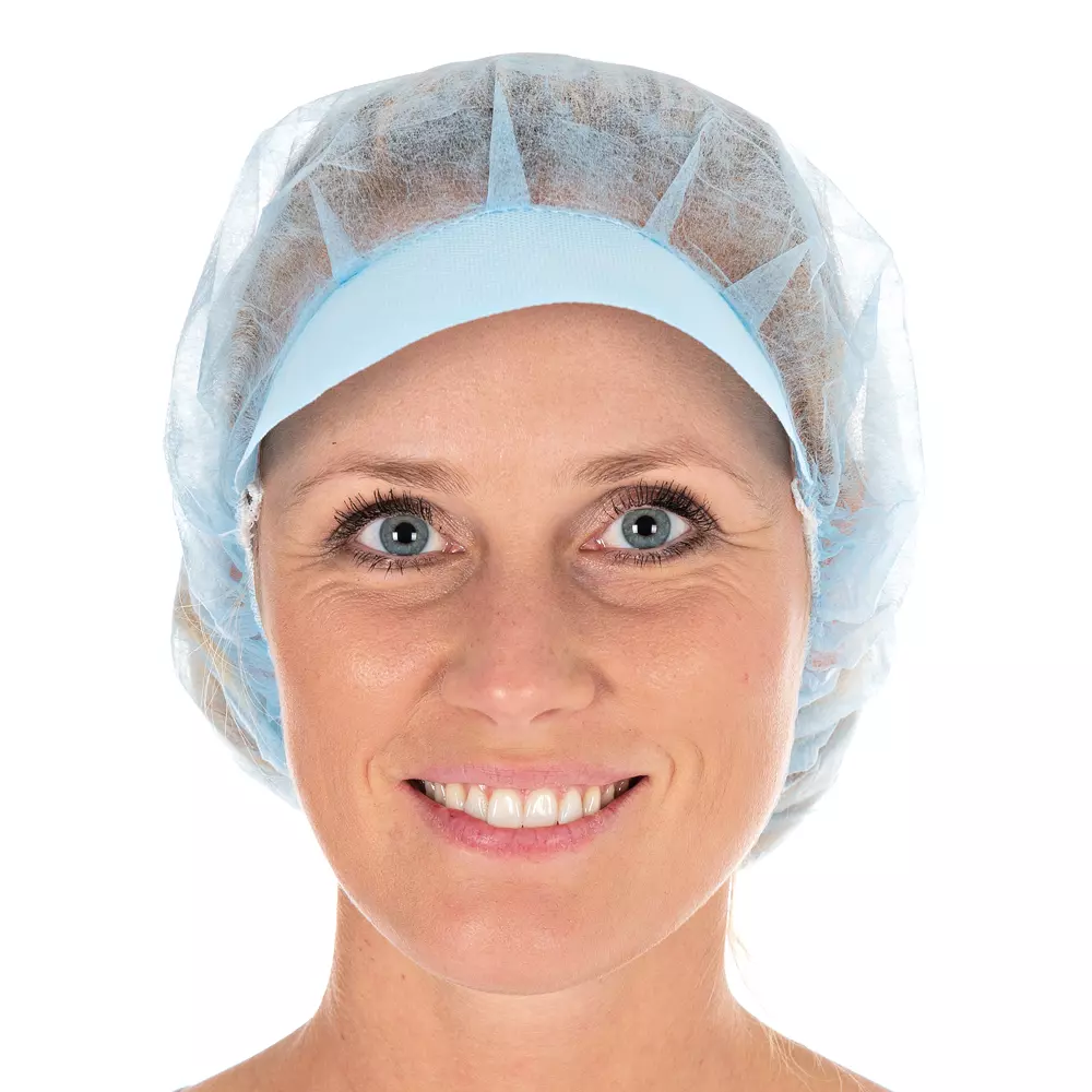 HygoNorm 12816, Light PP Peaked Bouffant Caps, ø 48 cm, Blue, image 1