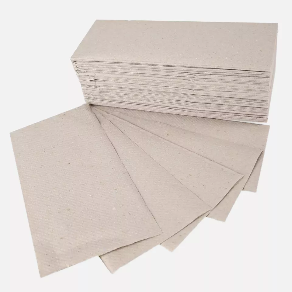 HygoClean 30401, 1-ply Recycled Paper Hand Towels, V/ZZ-fold, Natural, image 1, gallery thumbnail