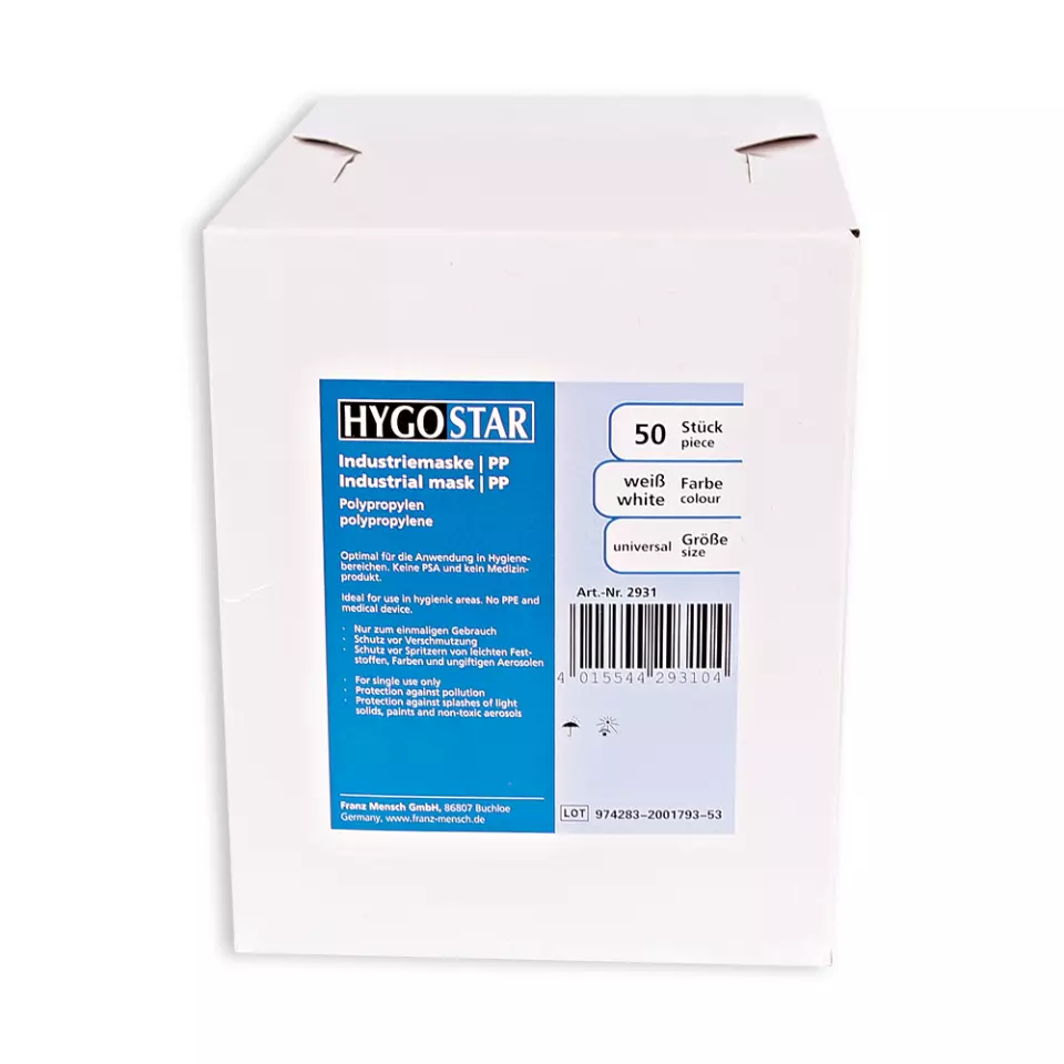 HygoStar 2931, Industry PP Masks, White, image 3, gallery thumbnail