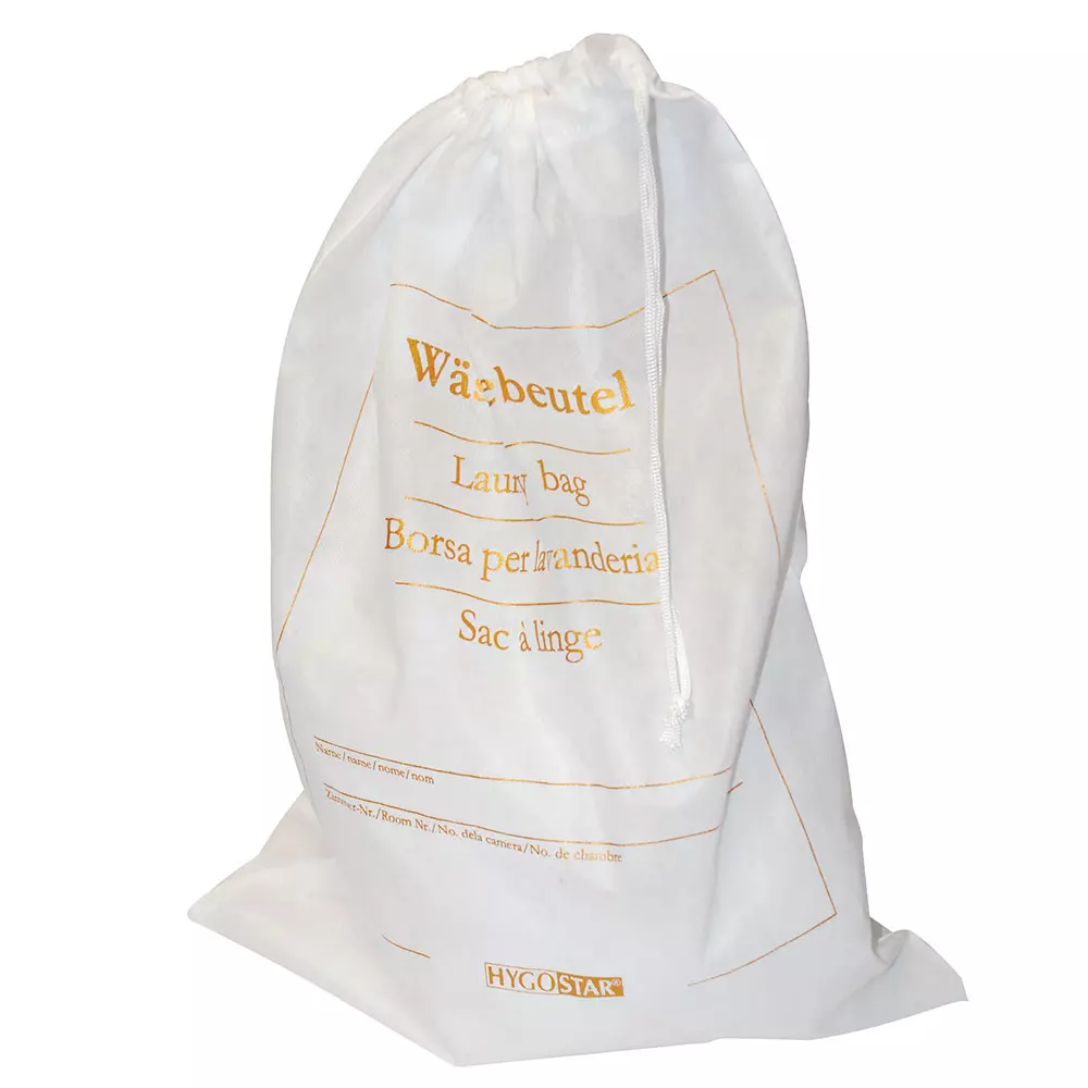 Hygostar 55820, Soft PP Laundry Bag, Golden Printed, image 1