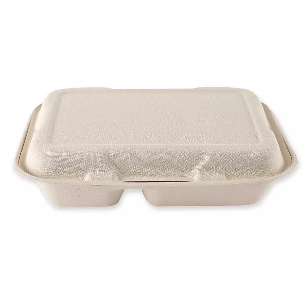 NATUREStar 412255, Organic Bagasse Menu Boxes with Hinged Lid, image 4