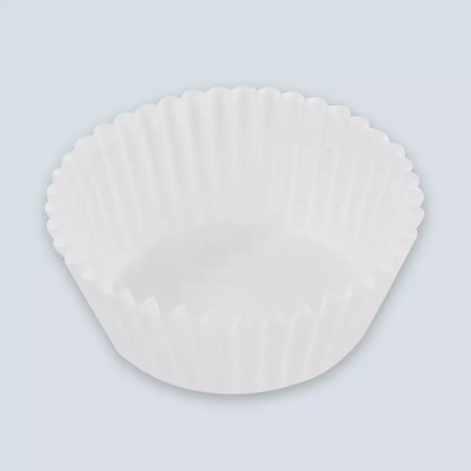 HygoStar 39030, Round Paper Baking Cups, Ø 3 x 2 cm, White
