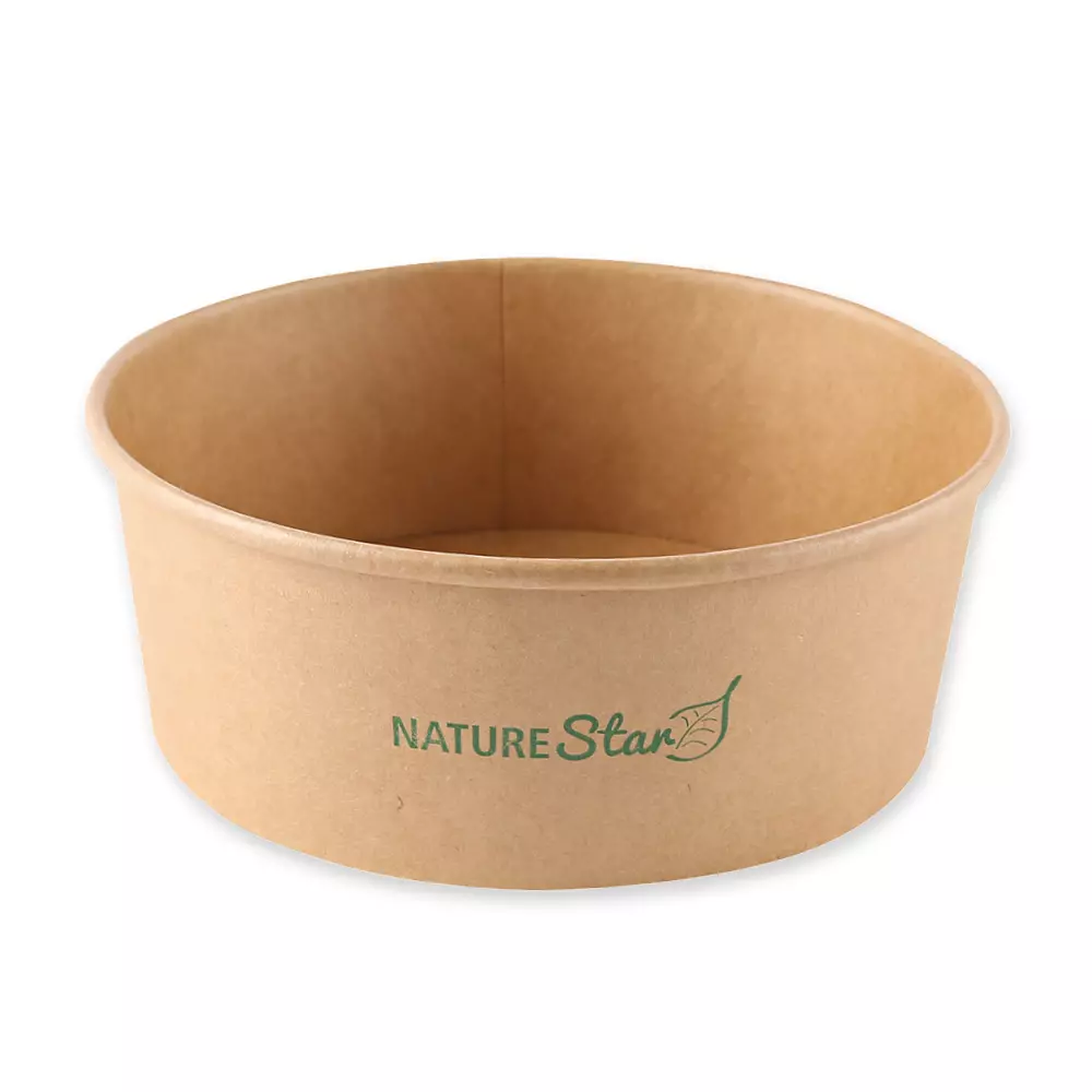 NATUREStar 417130, Caesar Organic Kraft Paper/PE Salad Bowls, 1300 ml, Ø 185 mm, FSC®-mix