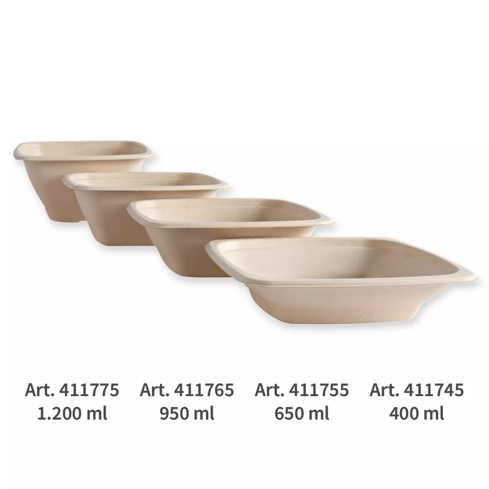NATUREStar 411775, Bio-quadratische Bagasse-Schalen, 180 x 90 mm, 1,25 ml, image 4