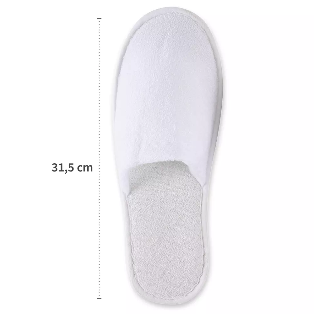 HygoNorm 55516, Classic Polyester Slippers, Closed, White, image 3