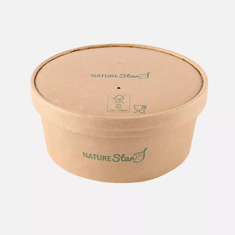 NATUREStar 417175, Caesar Organic Salad Bowls, 750 ml, Ø 150 mm, Kraft Paper/PE, FSC®-mix, image 5, gallery thumbnail