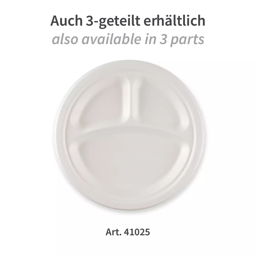 NATUREStar 41021, Organic Menu Plates, Ø 229 mm, Round, 2-Compartments, Bagasse, image 4