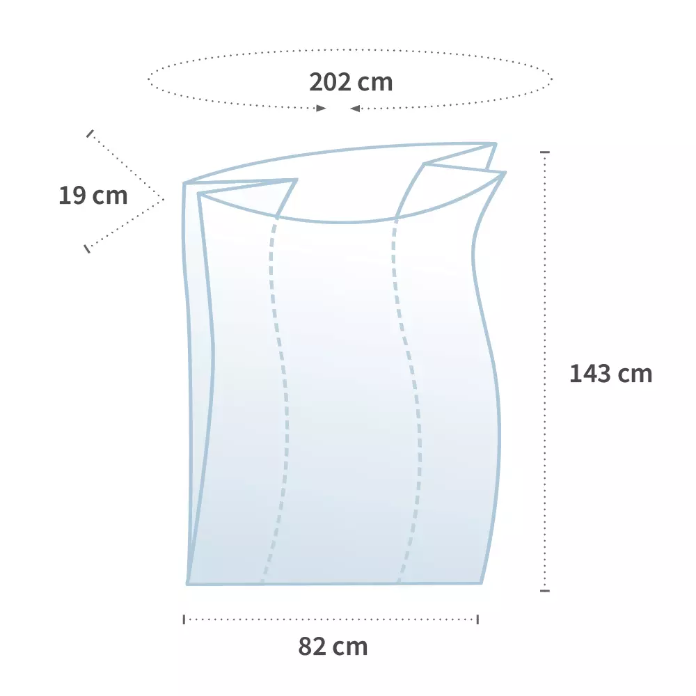 Hygostar 52236, LDPE Large Volume Waste Bags, 1430 x 820 mm, Blue, image 3