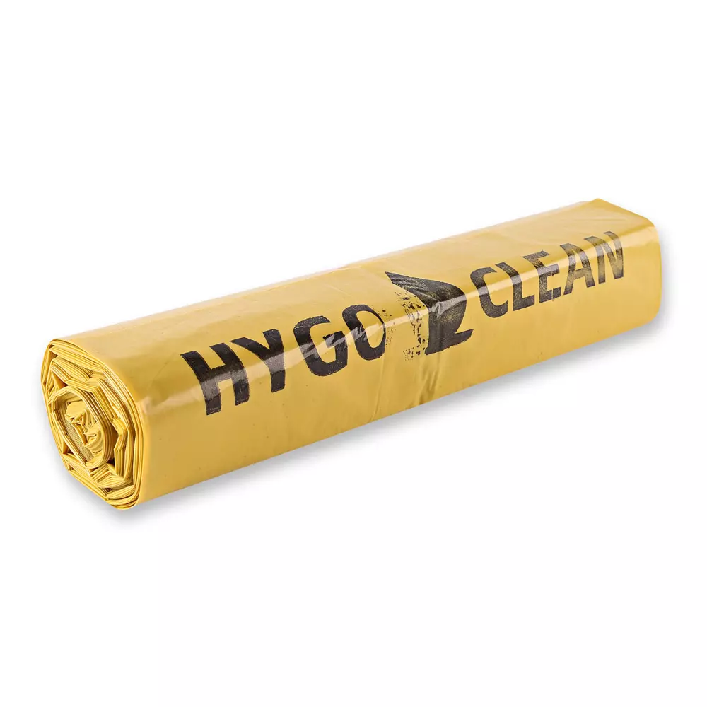 HygoClean 32558, Light LDPE Waste Bags, 120 l, Yellow, Roll, image 1