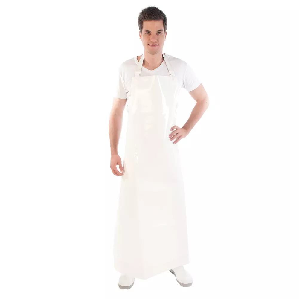 HygoStar 23791, PU Bib Aprons, 110 x 100 cm, 350 my, White