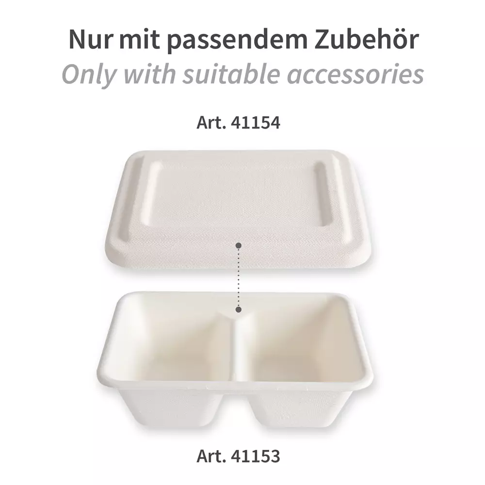 NATUREStar 41153, Organic Trays, 2 Compartments, Bagasse, 180 x 122 x 53 mm, 630 ml, image 4