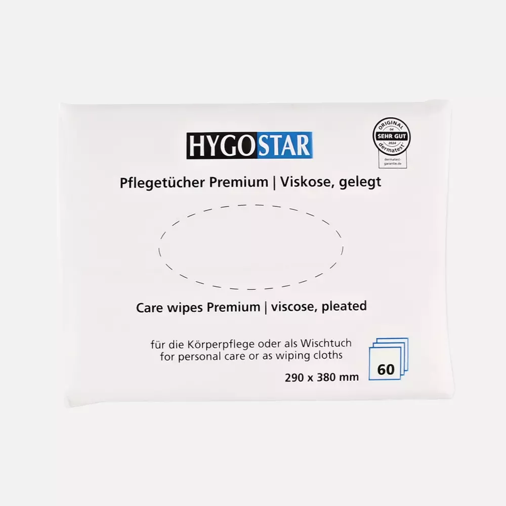HygoStar 53620, Care Premium Pleated Viscose Wipes, 29 x 38 cm, White, image 2