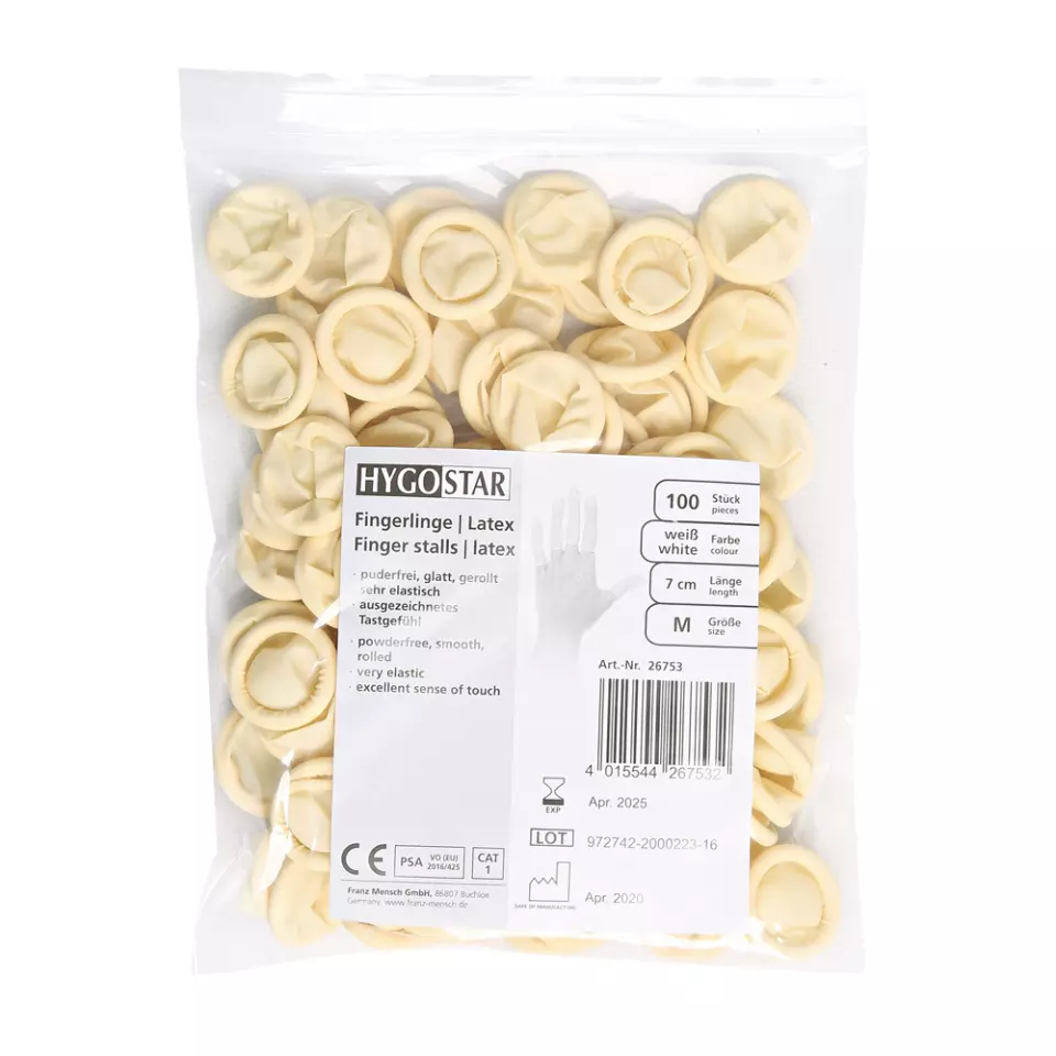 Hygostar 26703, Powder-Free Latex Finger Cots, image 2, gallery thumbnail