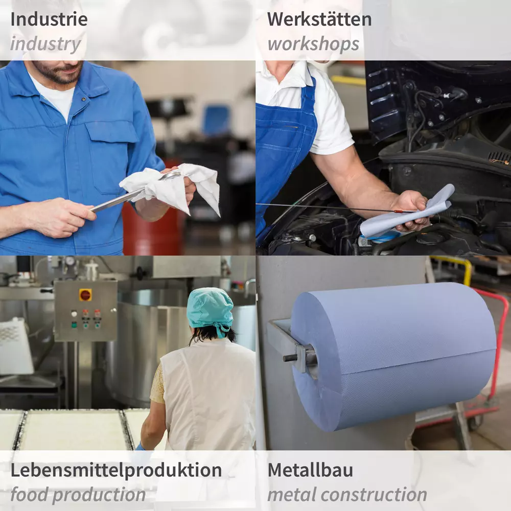 HygoClean 304801, Recyclingpapier-Reinigungstücher, 3-lagig, Blau, image 6