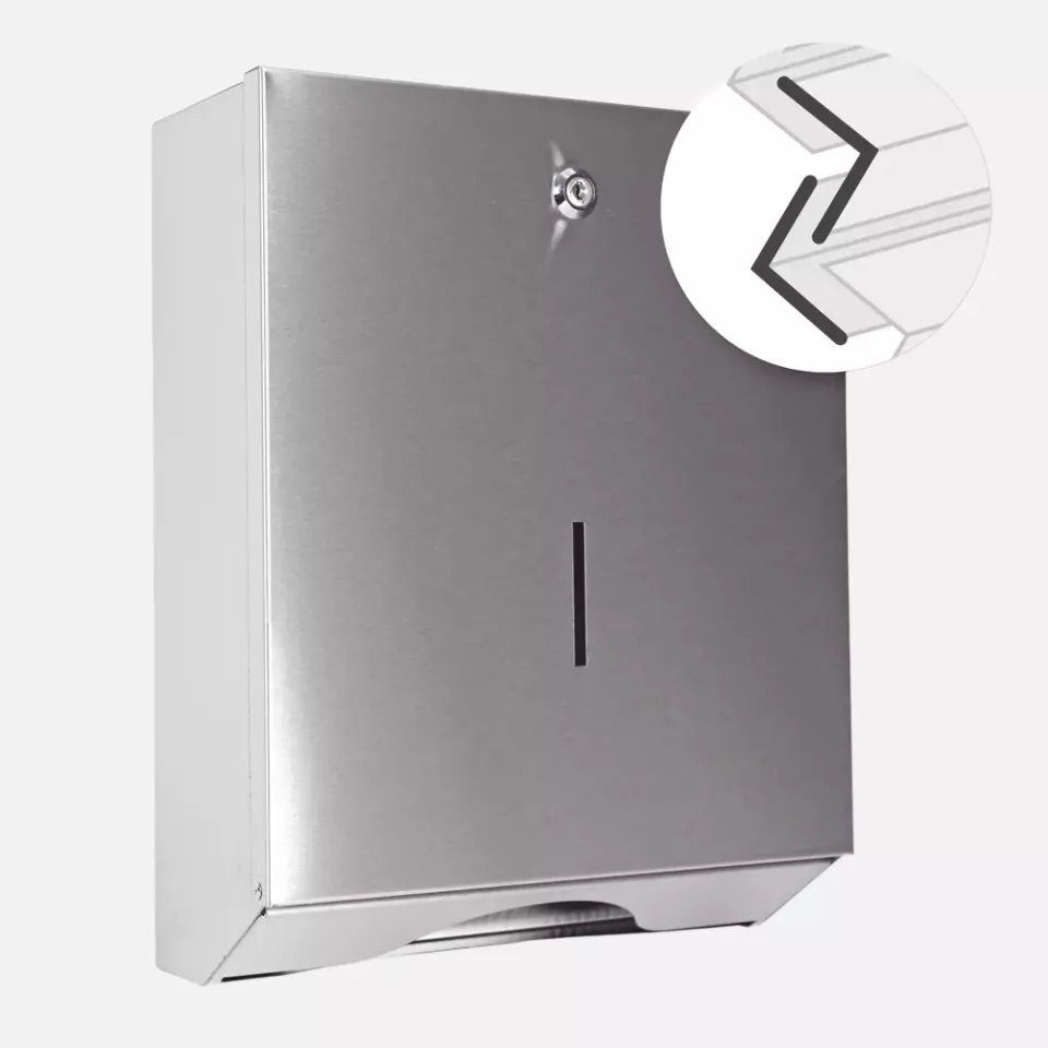 HygoStar 88965, Stainless Steel Hand Towel Dispenser, C-fold & V/ZZ-fold, image 1, gallery thumbnail
