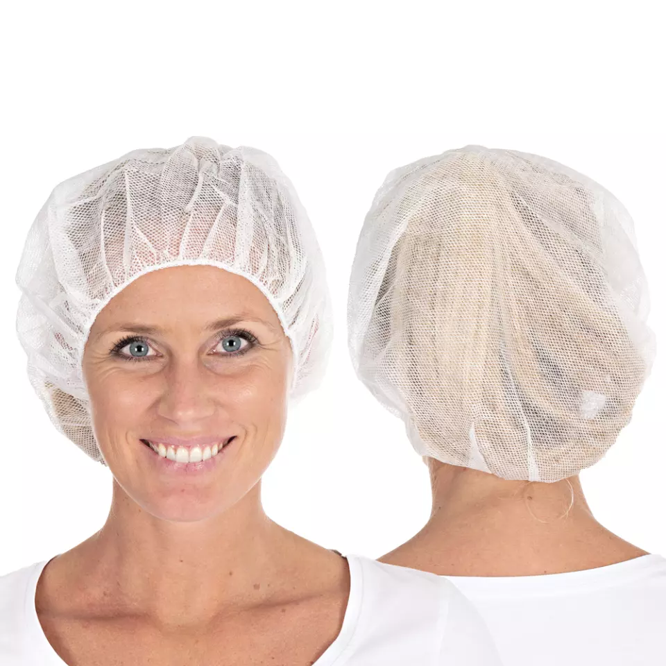 HygoStar 1220, Viscose Bouffant Caps, Perforated, ø 53 cm, White, image 2, gallery thumbnail