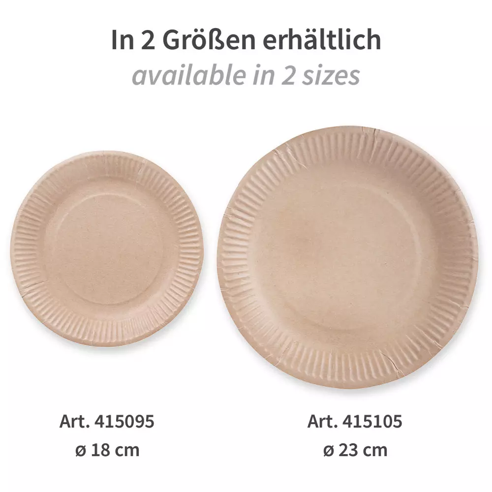 Franz Mensch 415095, Organic Kraft Paper Plates, Ø 180 mm, FSC®-mix, image 2