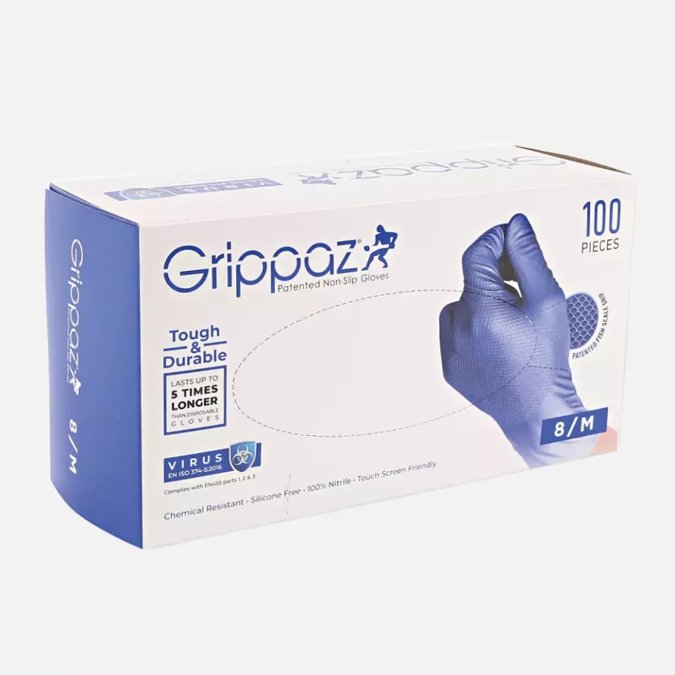 Franz Mensch 2708069, Power Grip Light Nitrile Gloves, Powder-Free, image 3, gallery thumbnail