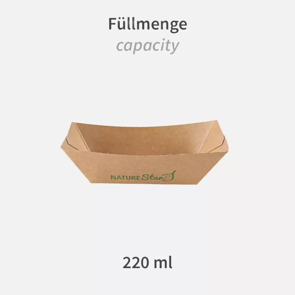 NATUREStar 416522, Tasty Organic Kraft Paper/PLA Food Trays, 220 ml, 125 x 88 x 38 mm, image 3