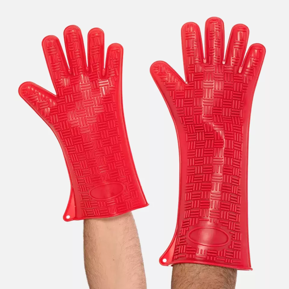 HygoStar 33217, Heatblocker Silicone Oven Gloves, 43 cm, Red, image 5, gallery thumbnail