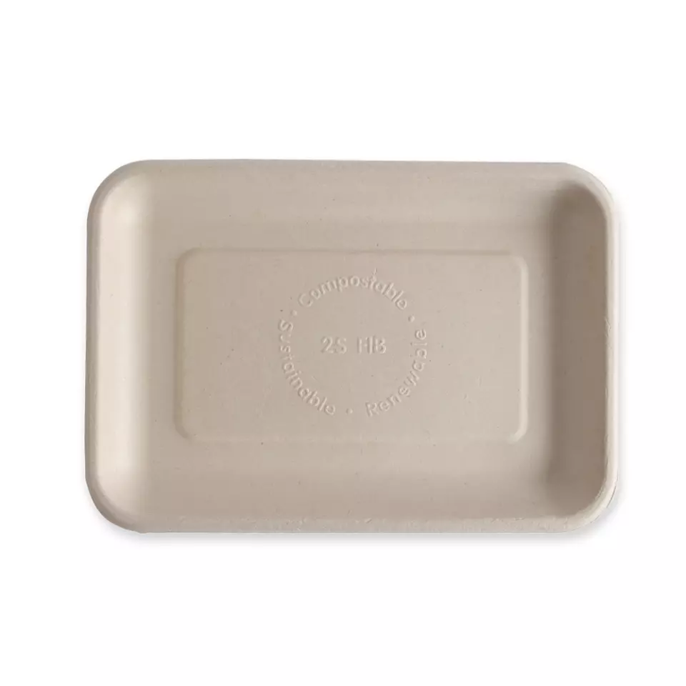 NATUREStar 411635, Organic Bagasse Foodtrays, 200 x 140 x 15 mm, Natural
